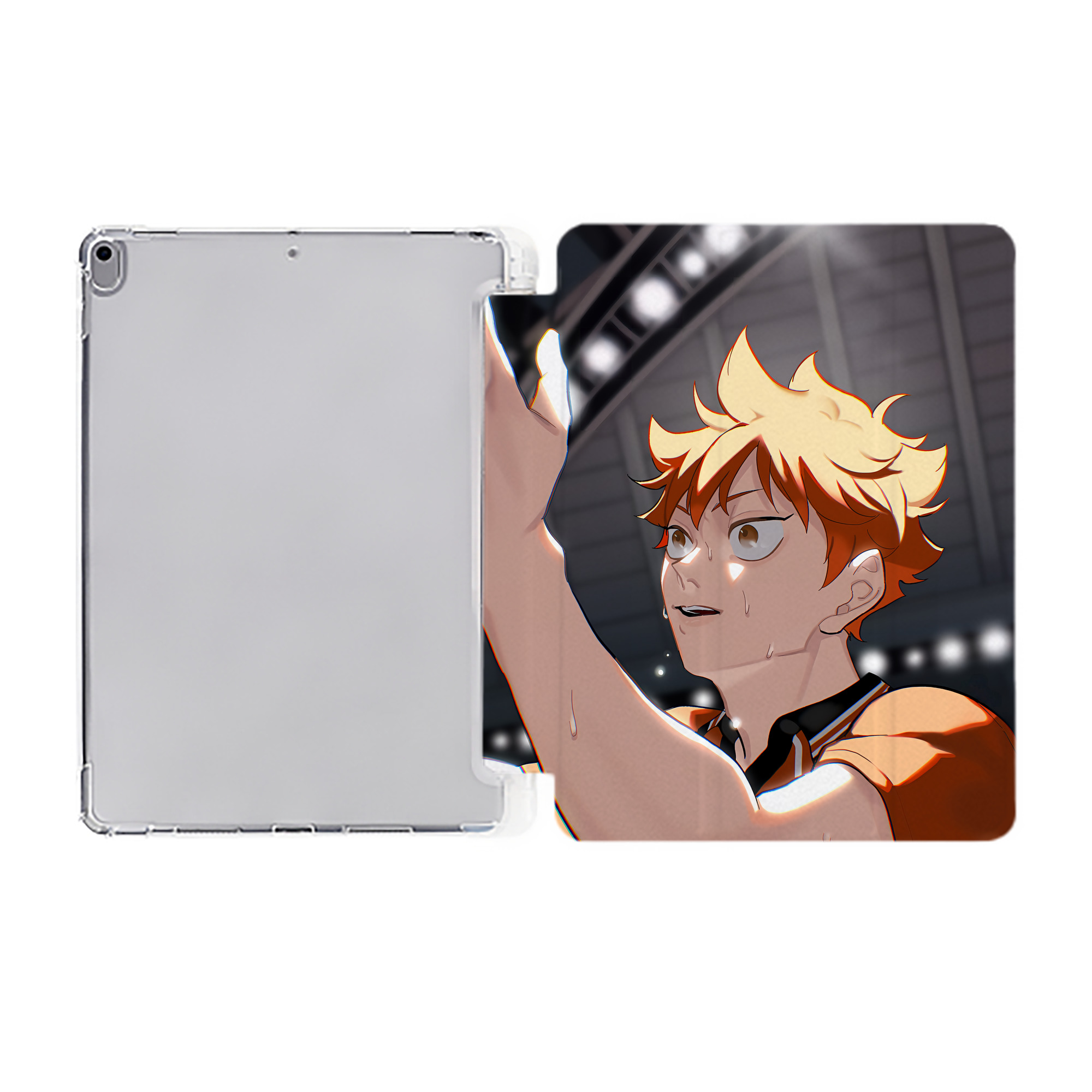 （画像用） ハイキュー!! Haikyu!! IPad ケース ペン収納付き 三つ折りスタンド PUレザー×シリコン 対応機種9.5/10.5/10.9インチ